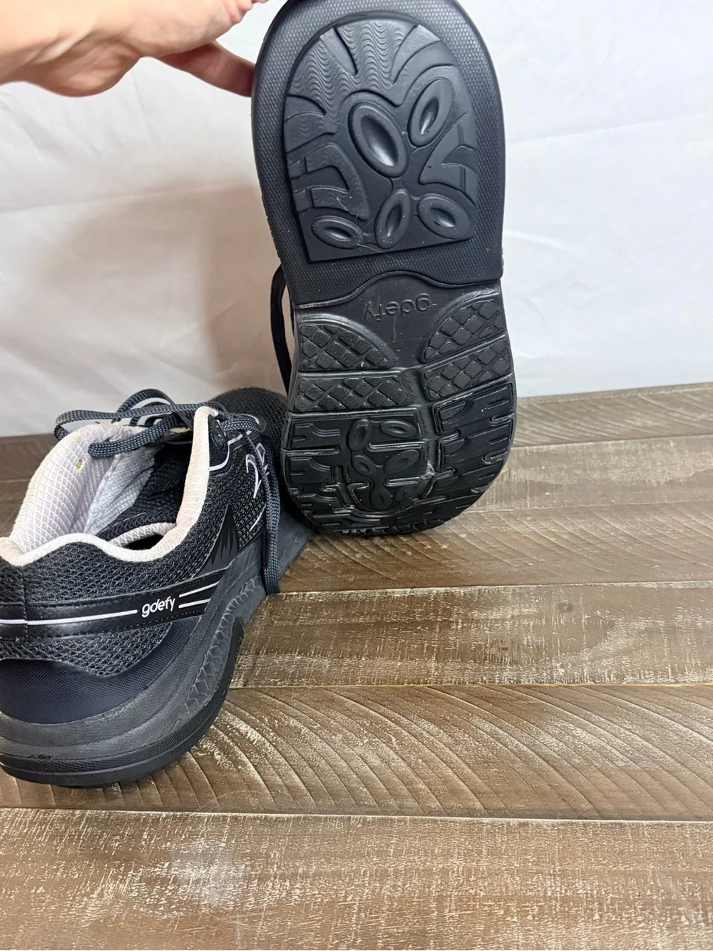 Women's Black Athletic Walking Shoes - Comfort and Support